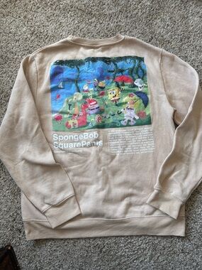 Nickelodeon SpongeBob Graphic Crewneck Sweater - Tan - #13